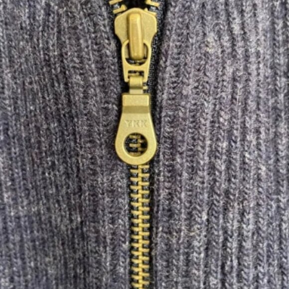 Patagonia Rare Vintage Wool Men's Navy Drivers knit Zip-Up Jacket Sweater Medium - Picture 5 of 10